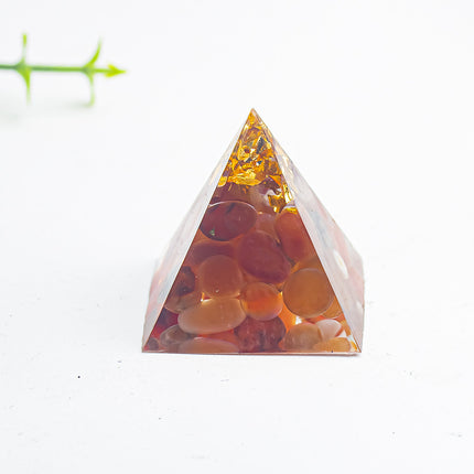 Foreign Trade Amazon Natural Crystal Gravel Glue 3cm Pyramid Home Office Desk Decoration Ornaments Raw Ore