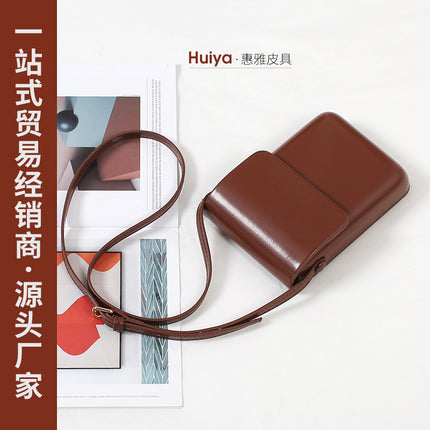 2025 Simple and Stylish Vertical Small Square Bag Versatile Ins-Style Phone Bag Tb Bag Women's Crossbody Shoulder Bag Fashionable Versatile