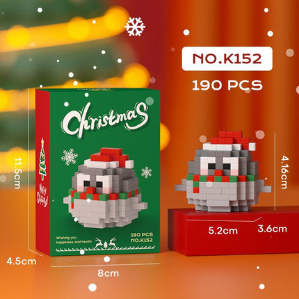 What is the cross-border Christmas building block ball micro-particle assembly puzzle snowman Christmas tree ornaments boys and girls gifts