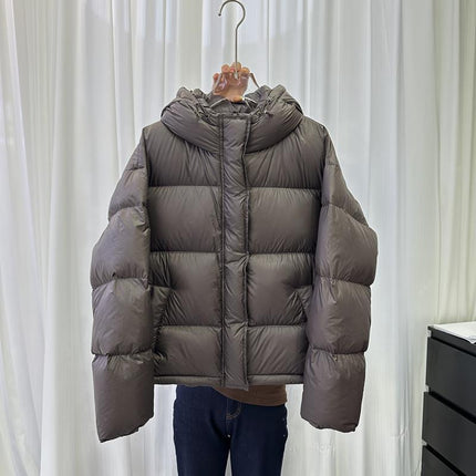Short, Thick Cotton Jacket for Petite Women, 2026 Winter Trendy Fashion New Hooded Warm Puffer Jacket