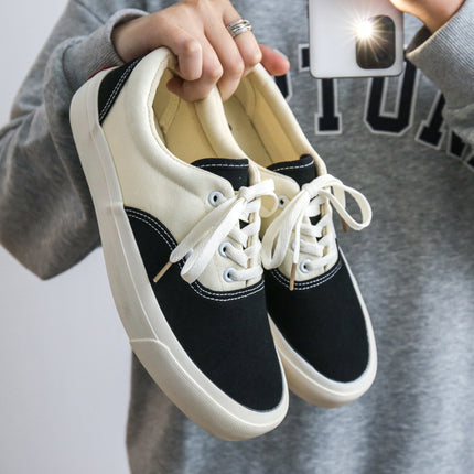 Autumn New Low-Top Men's Shoes, Breathable Canvas Shoes, Trendy Versatile Letter Sneakers, Couple Casual Shoes Wholesale