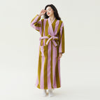 Dark pink velvet robe / M