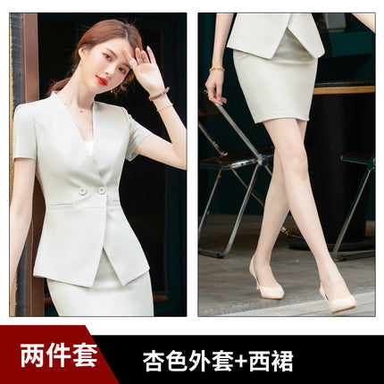 Business Suit Female Summer Temperament Goddess Fan Hotel Manager Front Desk Tooling Beauty Salon Jewelry Store Work Clothes
