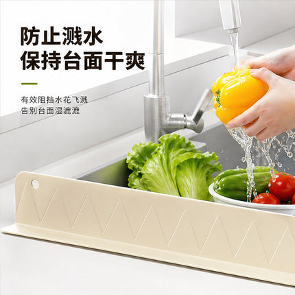 Water Splash Guard for Kitchen Sink, Dishwashing Sink, Washbasin, Anti-Splash Pad, Silicone Water Barrier Strip, Cross-Border