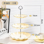 New [three layers] water ripple [cream white] [solid metal bracket]]