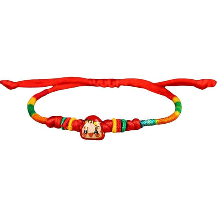 Colorful Leather String Zongzi Baby Woven Zongzi Bracelet for Children and Adults, Ethnic Style Bracelet, Red String Dragon Boat Festival Bracelet