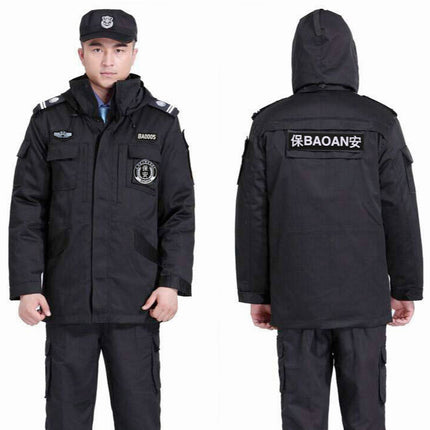 Autumn and Winter New Hot Thickened Cashmere Liner Security Suit Cotton Coat Twill Stand Collar Lined Overalls Cotton Coat