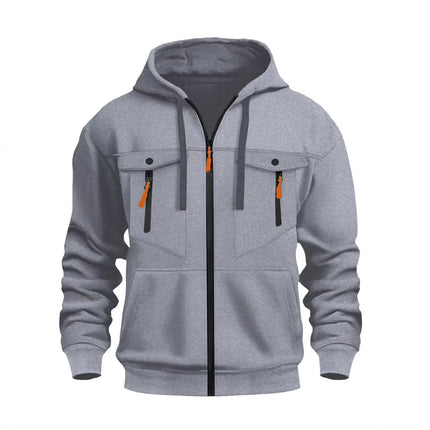 Cross-Border Men's New Autumn and Winter Men's Sweatshirts Amazon Independent Station Casual Trendy Zipper Pullover Sweatshirt Hoodie