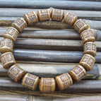 Six-character barrel bead pear