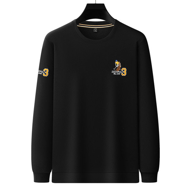 [Cture Beads] Tucano/Pecker 2024 Autumn and Winter Round Neck Embroidered Pattern Light Business Sweatshirt Light Luxury