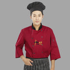 Three-quarter sleeves maroon (single top) / M