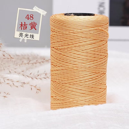 Bright Silk Thread 1mm Thin Thread for Crocheting Bouquets, Bags, Shoes, Handmade 100g Factory Direct Wholesale Knitting Thread