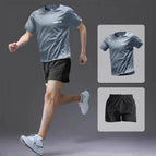 M-04 single layer suit [black pants-grey clothes] / M