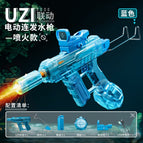Fire-breathing version of ice blast linkage uzi electric water gun [blue]