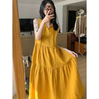 Yellow long skirt / M recommended within 55kg