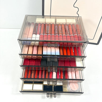 Five-layer Transparent Storage Box New Lipstick Eyeshadow Eyebrow Pen Storage Rack Cosmetic Desktop Dressing Table Storage Box