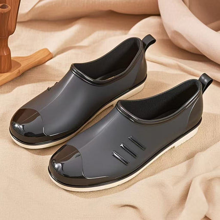 Mom's Rain Boots Women's Shallow Mouth New Fashion Lightweight Rain Boots Outer Wear Non-Slip Adult Work Kitchen Car Wash Glue Shoes