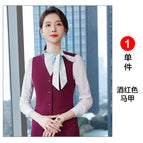 wine red vest (one piece) / S