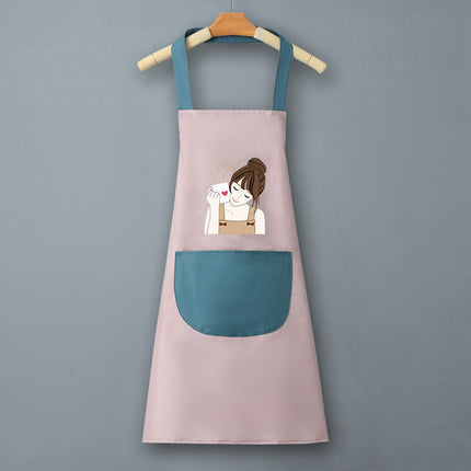 Logo advertising custom apron waterproof and oil-proof pvc kitchen cooking custom waist household a wholesale