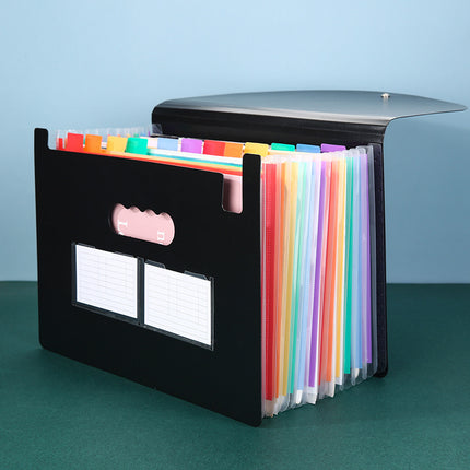 A4 File Folder Accordion Bag Large Capacity 13/25 Layer Document Organizer Student Test Paper Holder Can Stand Upright File Bag