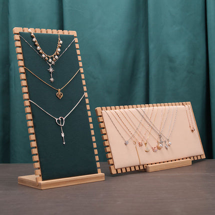 Bamboo Creative L-shaped necklace display stand vertical heightened bracelet pendant jewelry window counter display props