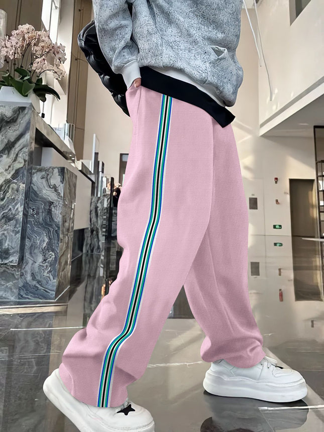 Pineapple Plaid Fashion Solid Color Casual Sports Webbing Trousers Casual Pants Light and Mature