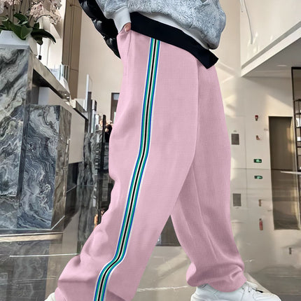 Pineapple Plaid Fashion Solid Color Casual Sports Webbing Trousers Casual Pants Light and Mature