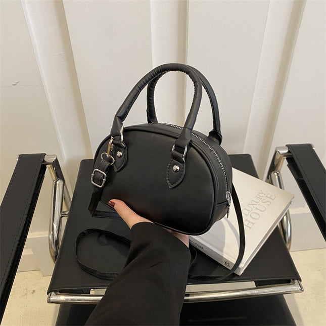 South Korea's 2025 New Niche Satchel Small Square Bag for Women, Exquisite and Versatile Diagonal Bowling Bag Boston Pillow Bag