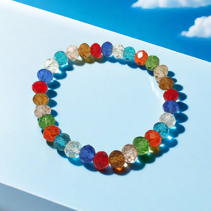 New Chinese-Style Ancient Beaded Elastic String Bracelet, Sweet Girl's Glass Bracelet, Night Market Stall, Cross-Border Live Broadcast Jewelry
