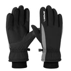 Hx516 ski gloves elastic splicing men's gloves black / One size fits all