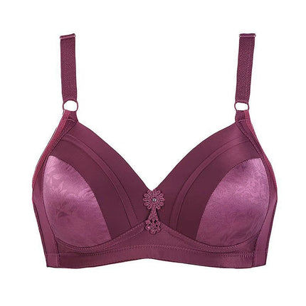 Factory direct supply plus size underwear thin no steel ring underwear comfortable gathered breathable bra middle-aged and elderly mother bra