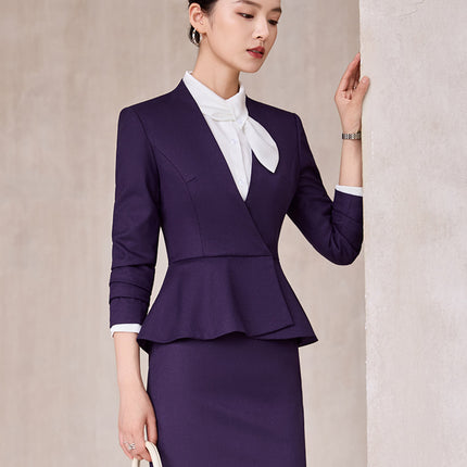 Business Attire, Goddess Style, Long-Sleeved Beauty Salon Front Desk, Fashion Hotel Manager, Sales Department, Jewelry Store Work Clothes