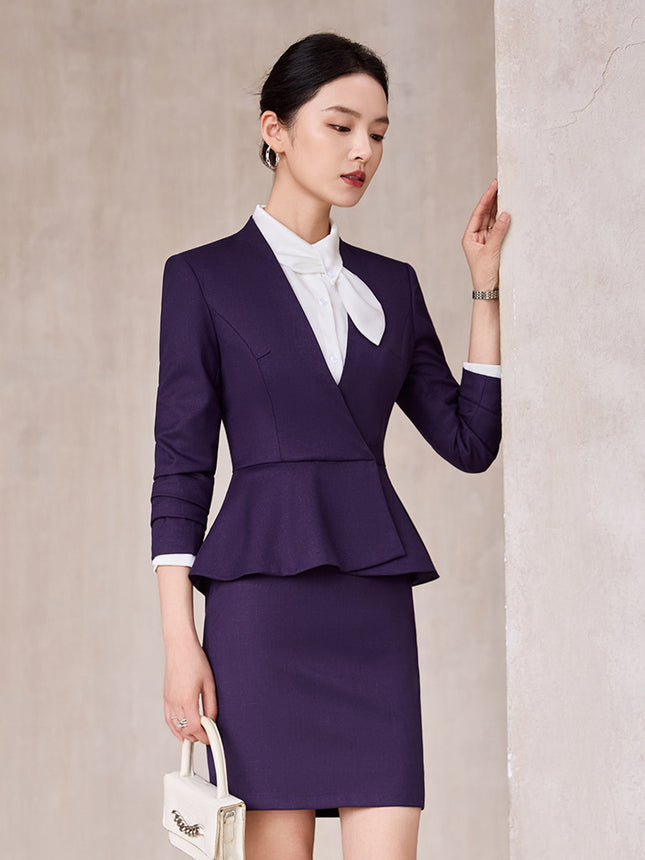 Business Attire, Goddess Style, Long-Sleeved Beauty Salon Front Desk, Fashion Hotel Manager, Sales Department, Jewelry Store Work Clothes