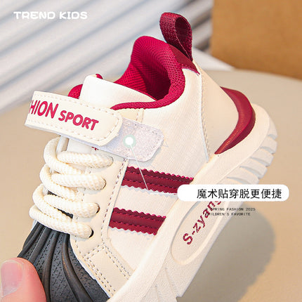 Autumn 2025 New Children's Leather Soft-soled sneaker All-match Casual Board Shoes for Boys and Girls sneaker