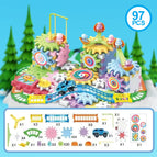 Upgraded track building blocks 97pcs [1 motor] battery version