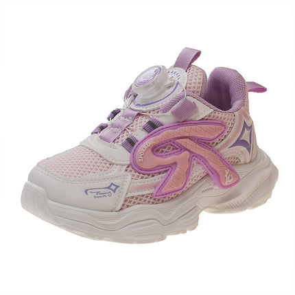 Children's Sports Shoes 2025 Spring & Fall New Popular Fashion Mesh Button Daddy Casual and Comfortable Sports Shoes Trend