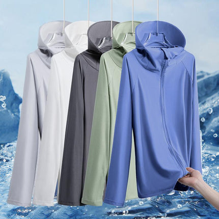 Summer Ice Silk Sun Protection Clothing for Men 2025 New Anti-Uv Thin Breathable Sun Protection Clothing Outdoor Fishing Jacket Trendy