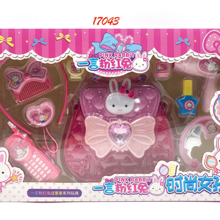 One-word pink rabbit kitchen refrigerator cake dessert shop girl simulation play house toys wholesale mini notebook