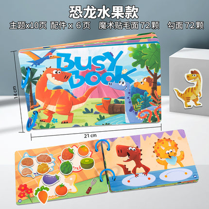 Cross-border Enlightenment Early Education Cartoon Quiet Paste Book Children's Educational Toys Handmade Material Package Repeated Busy Book