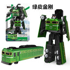 Bkk alloy deformed green leather train