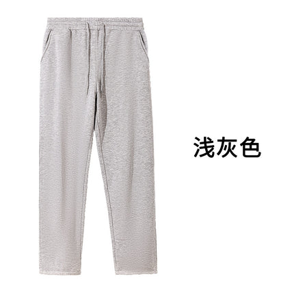 Tangge Autumn and Winter Silk Brushed Casual Pants Women's Lined Pure Silk Thickened Loose Women's Sweatpants Warm Pants