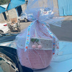Cherry bag-pink+gauze+ribbon random