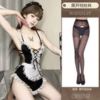 Black + black open socks / One size fits all