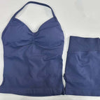 [4380+short] blue and gray suit / XS