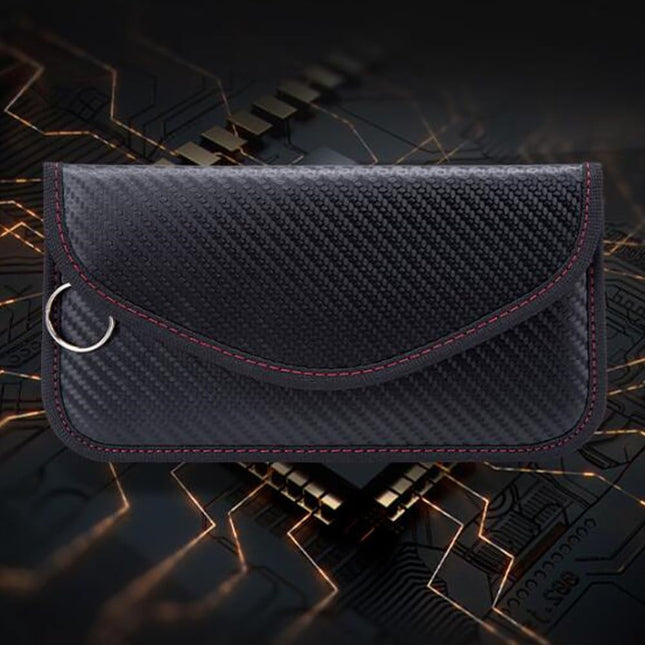 New Carbon Fiber RFID Car Shielding Key Case Mobile Phone Signal Shielding Bag Faraday Anti-theft Brush Shielding Bag