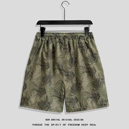 Summer Beach Shorts for Men Trendy Brand Ins Loose Sports Five-Point Quick-Dry Floral Shorts Trendy Couple Casual Large Shorts