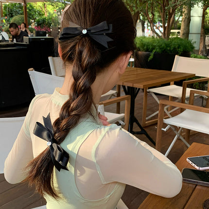 Korean Style Sweet Bow Hairpin Women's 2023 New Duckbill Clip Back Head Hair Accessories Headwear Hairpin Side Clip