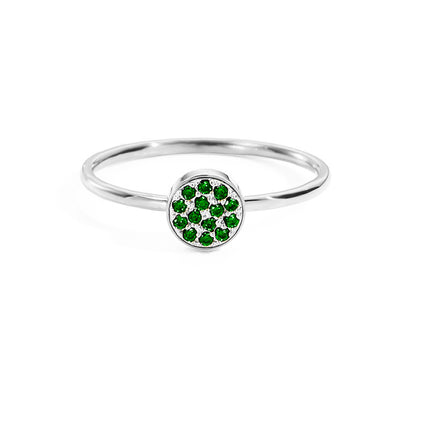 Cross-border foreign trade new stainless steel diamond ring Women's Light luxury December birthday stone ring gift wholesale