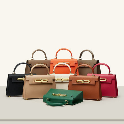 High-end French Kelly Bag Summer New Macaron Light Luxury All-match Flip Small Square Bag Shoulder Crossbody Bag