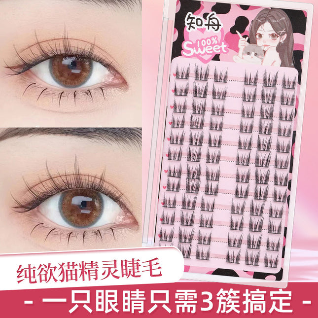 Eyelash Family Lazy Trilogy Series Cat Ear Sun Flower False Eyelash Single Cluster Mixed Style One-stop Purchase